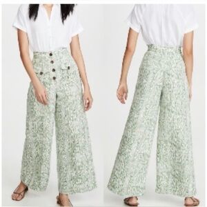 C/MEO COLLECTIVE Energised Wide-leg Pants In Ivy Woodgrain